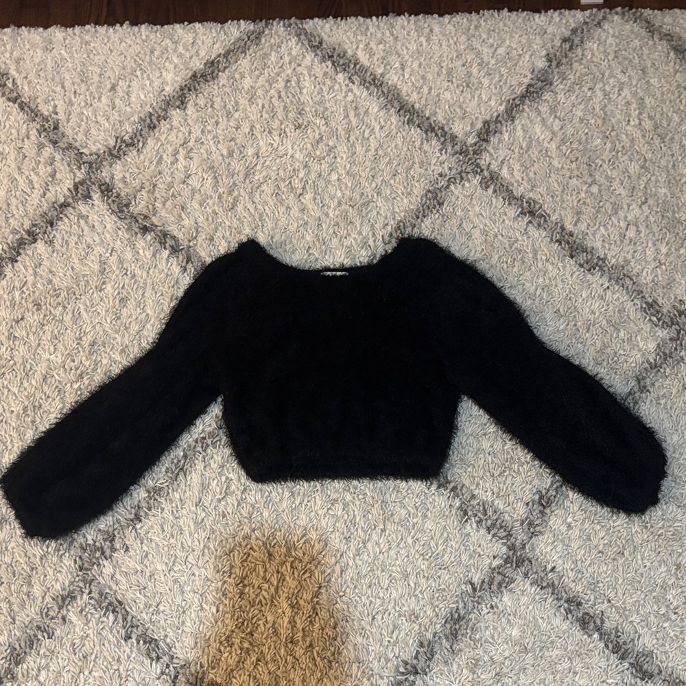 Altar'd State Black Off-the-Shoulder Sweater